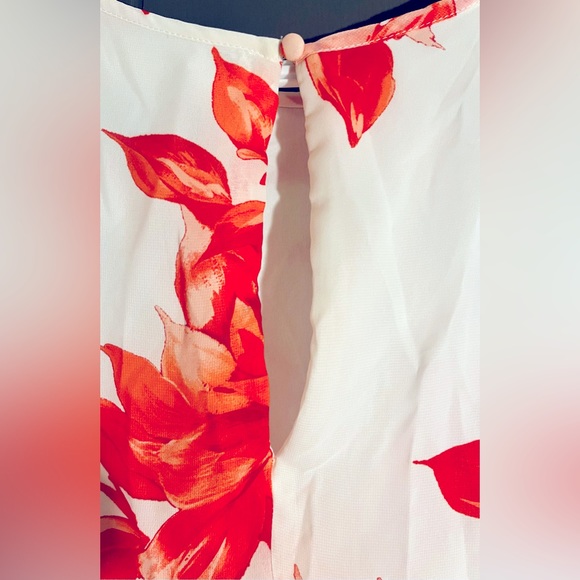 Beautiful Jessica Howard Size 16 Off White Floral Knee Length Dress! - Picture 3 of 4